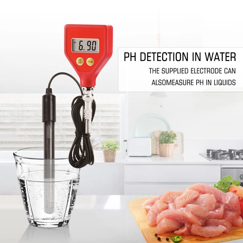 Imagem -05 - Medidor de ph da Superfície para Beleza da Pele Eletrodo Verificador de ph para o Solo Couro Papel Emulsão Capilar Água Alimentos Medidor de Acidez