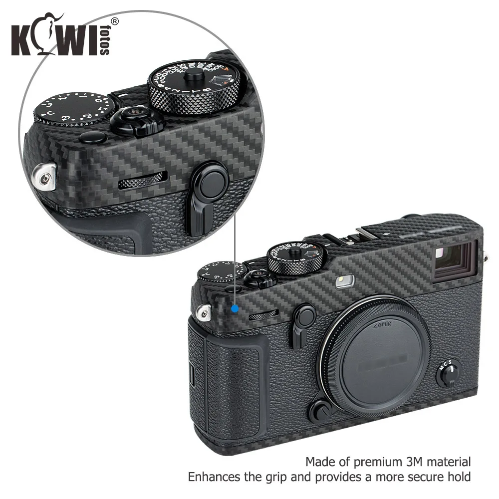 Kiwi Chống Trầy Xước Thân Máy Miếng Dán Lưng Sợi Carbon Phim Da Cho Máy Ảnh Fujifilm X-Pro3 XPro3 Miếng Dán 3M Chống-Trình Chiếu Cầm Tay