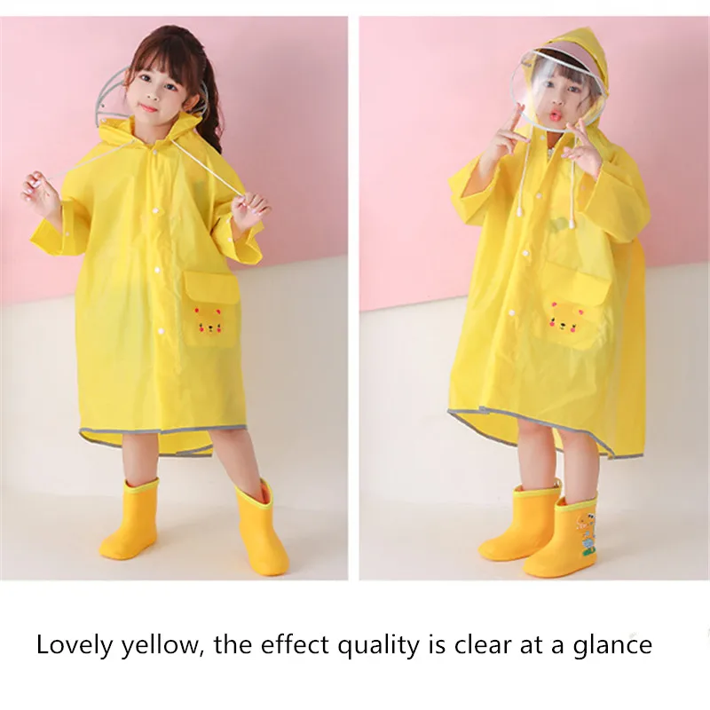 Cute student baby raincoat outdoor travel mountaineering waterproof raingear child impermeable rain poncho boy girl raincoatgift