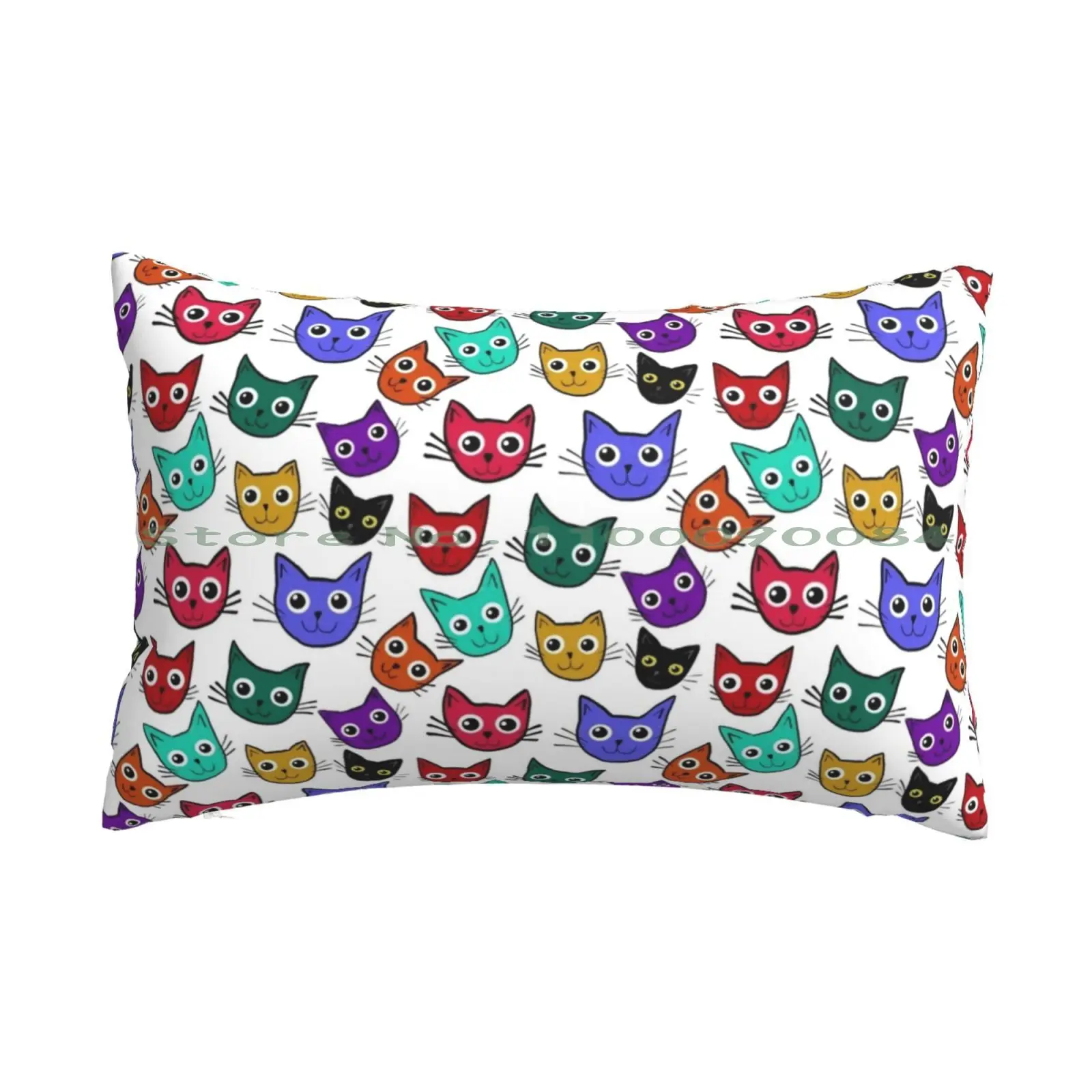 Kitty Cat Doodles Pillow Case 20x30 50*75 Sofa Bedroom 2jz Gte Powered Engine Gr Gazoo Racing Corolla Gr Iv V Hilux Yaris Gr