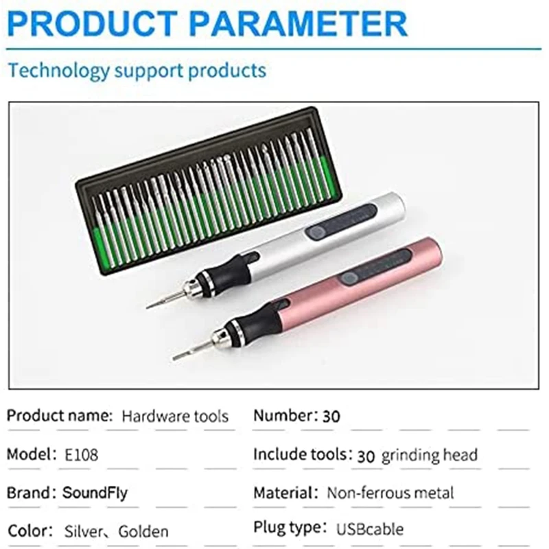 Перезаряжаемый беспроводной мини-гравер, ручка, набор инструментов для гравировки для металла, стекла, керамики, пластика, дерева, ювелирных изделий, трафареты