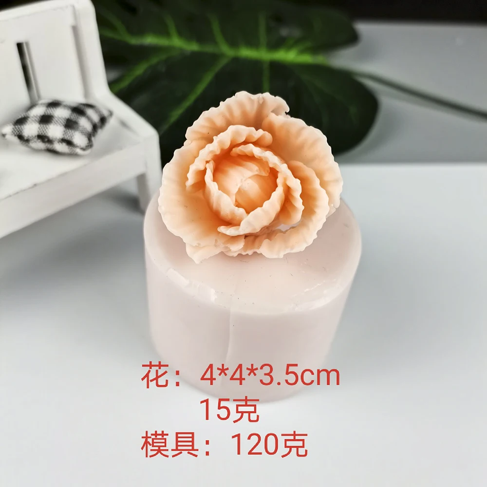 HC0289 PRZY Flowers Molds Silicone Mini Peony Flower 2 Size Mold Decoration Plant Soap Molds Candle Moulds Bouquet Making Mould