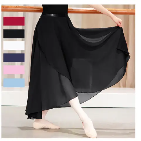 Long Chiffon Ballet Skirts for Women daliclown