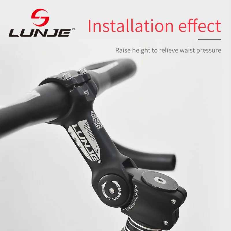 LUNJE-Adjustable Bicycle Stem, XC BIN, Mountain Road Bicycle, Adjustable 60 Risers, 90mm, 110mm, 130mm, 25.4mm, 31.8mm