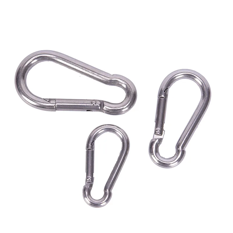 Klip Karabiner, Karabiner Tugas Berat untuk Tempat Tidur Gantung, Berkemah, Mendaki, Gantungan Kunci, Karabiner Kait Pegas Berbentuk D