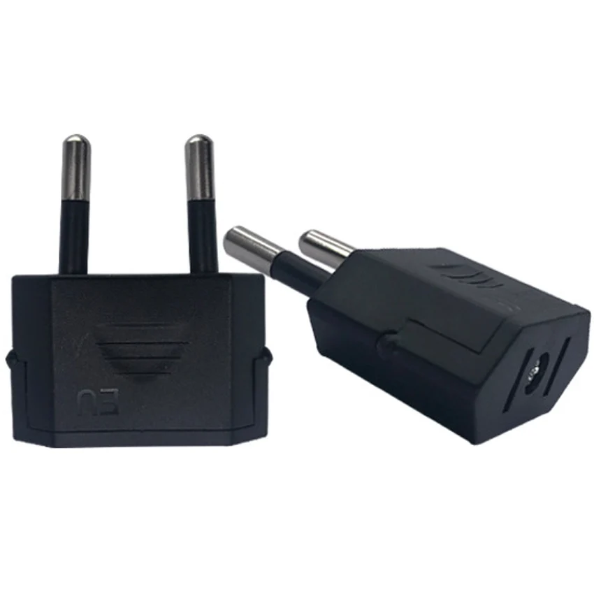 Biała czarna z nas do UE podróżna Mini Adapter wtyczka brazylia 2 Prong AC wtyczka elektryczna 4.0MM 6A 2Pin gniazdo adaptera 125V 250V