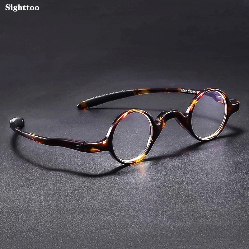 Sighttoo TR90 Retro Reading Glasses Men Women Style Round Small Frame Glasses Presbtopic Eyeglasses Ultra Light Mini Vintage