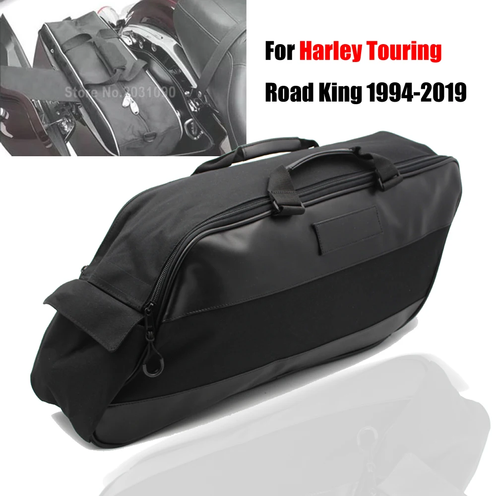 

Motorcycle Saddle Bag Luggage Rack Liner Saddlebag For Touring Road King Electra Street Glide Ultra Tour FLTR FLHX 93-20