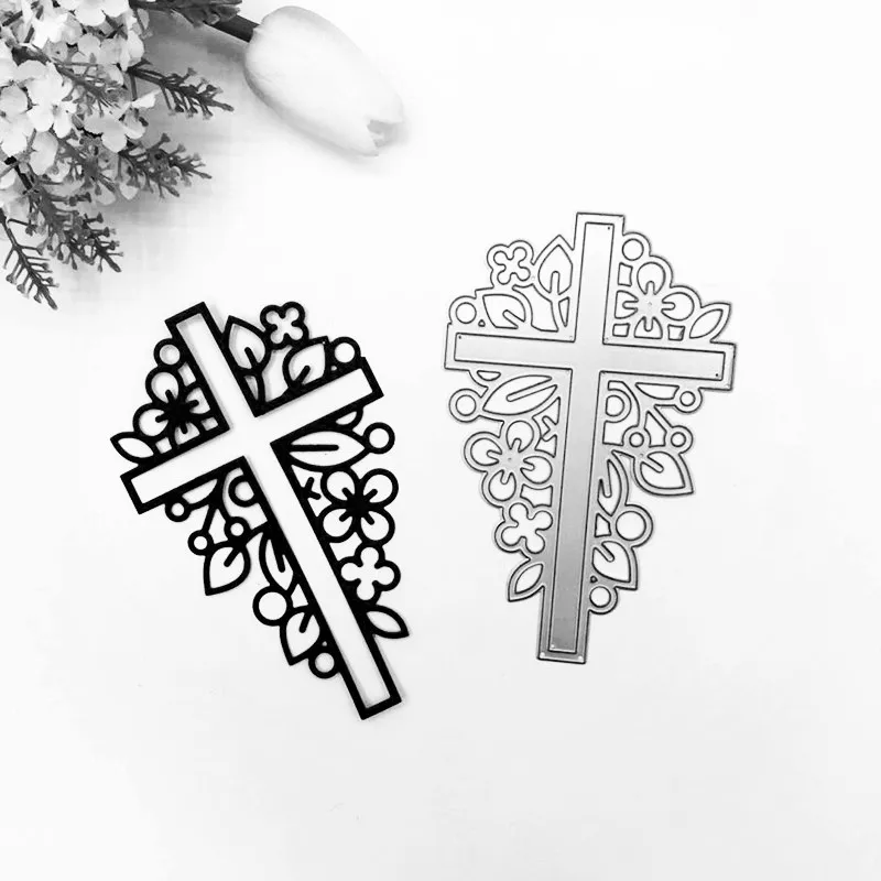 ZENRA Leaf Cross Steel Metal Cutting Dies Stencils For Card Making Decorative Embossing Paper Card Scrapbook DIY Knife Mould