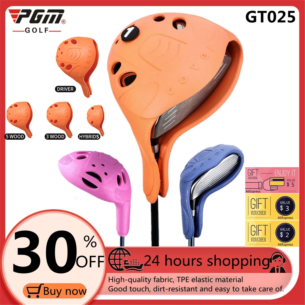 Pgm Golf Club Head Cover 1/3/5/Ut Full Set Of Wood Quality Fabric Tpe Elastic Material Dustproof To Avoid Any Impact And Injury