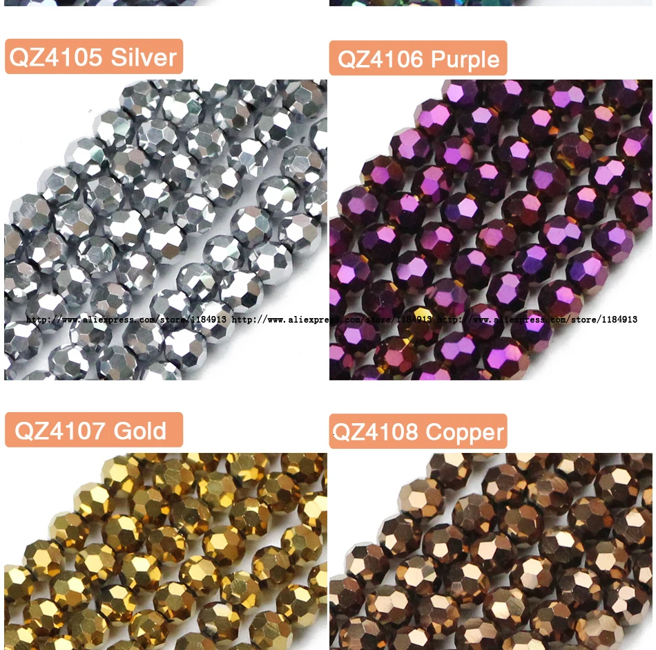 100 Stück 4 mm facettierte runde österreichische Kristallplattierte Farbe lose Perlen für Schmuckherstellung DIY Armbänder Halskette Zubehör – Detail 35