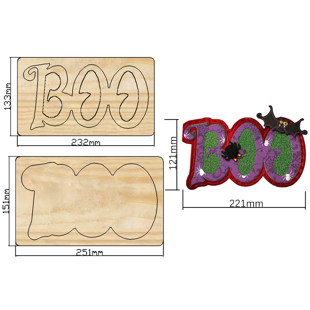 New Halloween Boo Shaker Bag Topper Cutting Dies Stencils for DIY Scrapbooking Decorative Machines on the Market