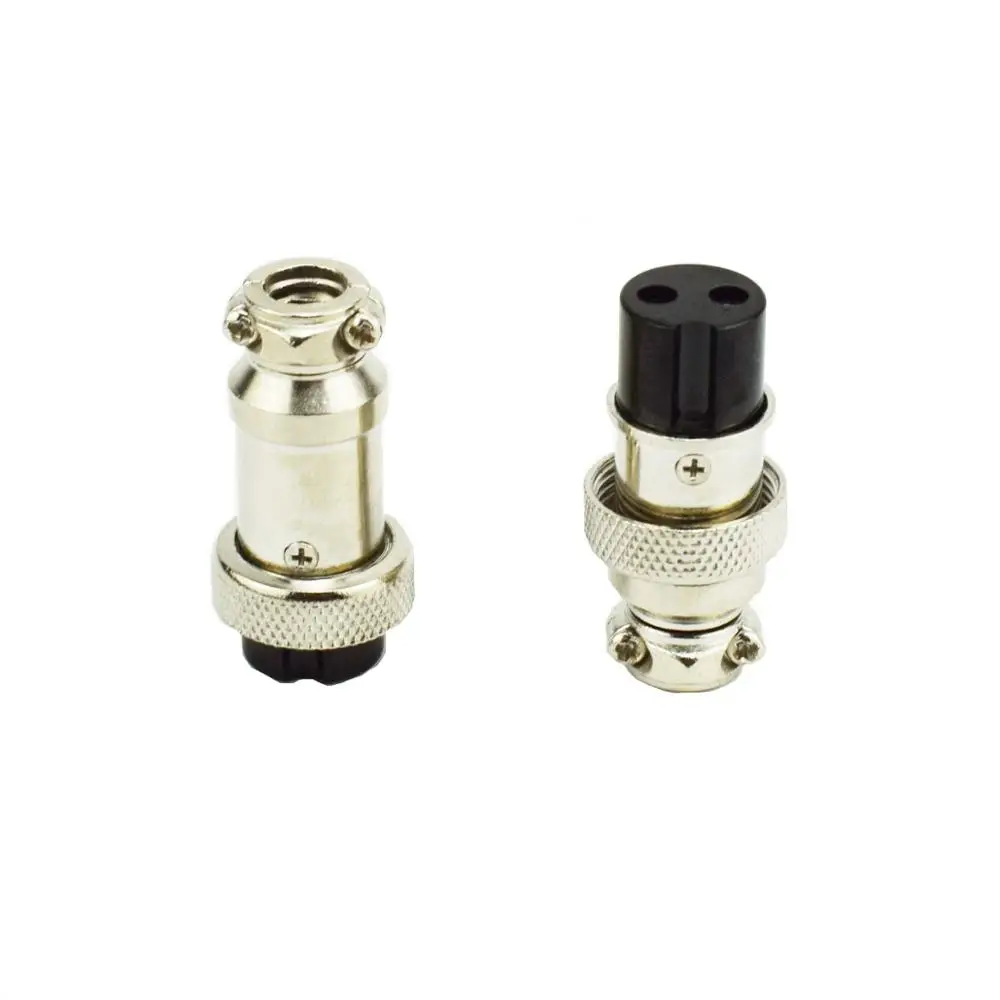 2pcs TIG Plasma Cutter Torch Foot Pedal 2 Pins GX16 Female Socket Air Connector