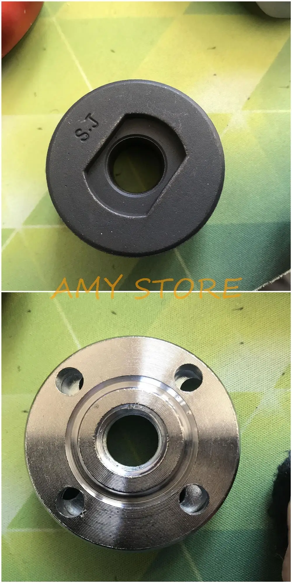 One Set(2pcs) Angle Grinder Spare Part Round Clamp Inner Outer Flange for Bosch GWS20-180 125 150