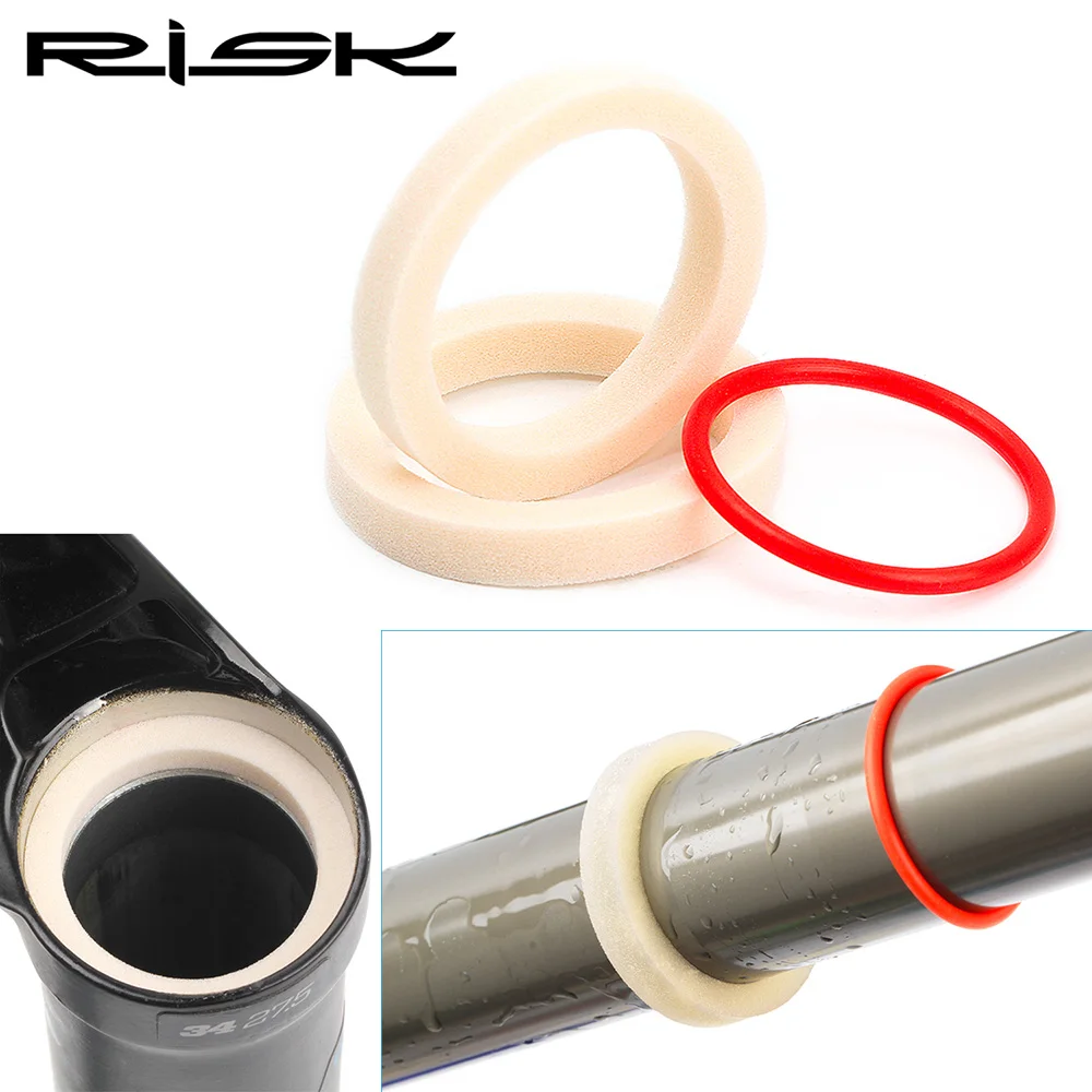 2pcs Bicycle Front Fork Sponge Ring Oil Foam Absorb Seal With Itinerary Ring 32/34/35/36mm MTB Bike Front Shock Maintenance Tool