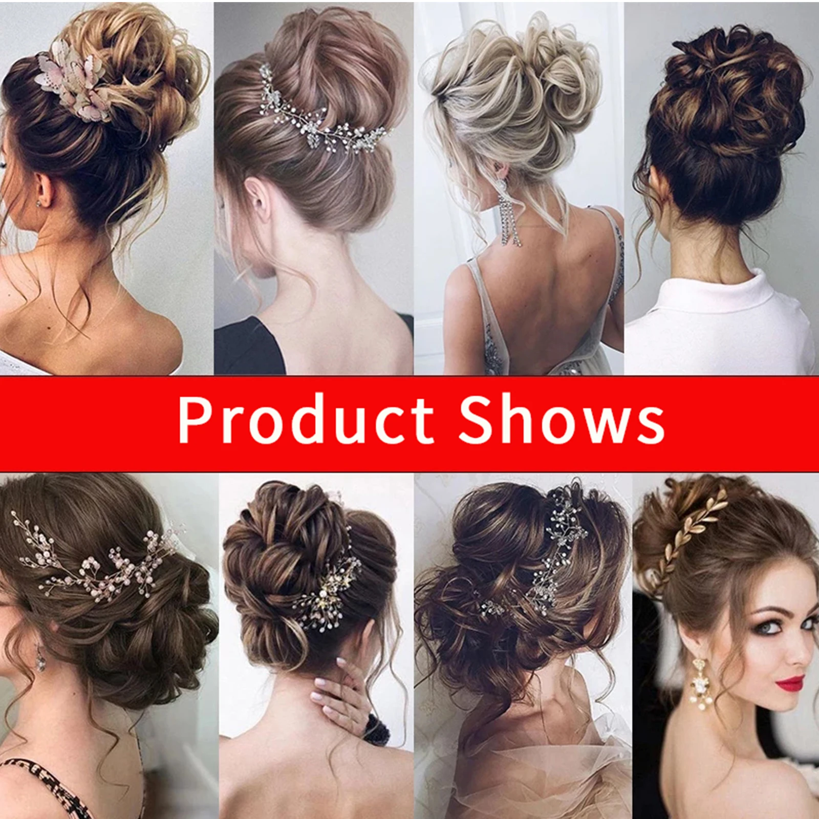 LUPU Synthetic Messy Hair Bun Elastic Hair Bands Extension Curly Wavy Chignon Hairpieces for Women Girls Tousled Updo Scrunchie