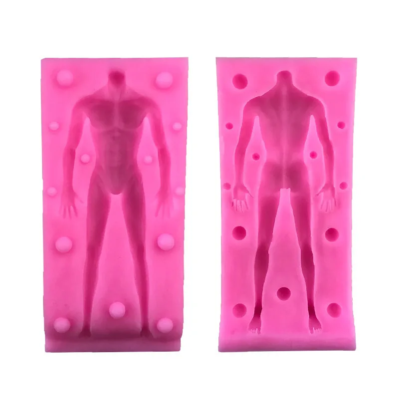 Fondant Doll Body Mold Men and Women Clay Full Body Silicone Mold DIY Handmade Clay Soft Clay Mud Body Art Decoration Tool