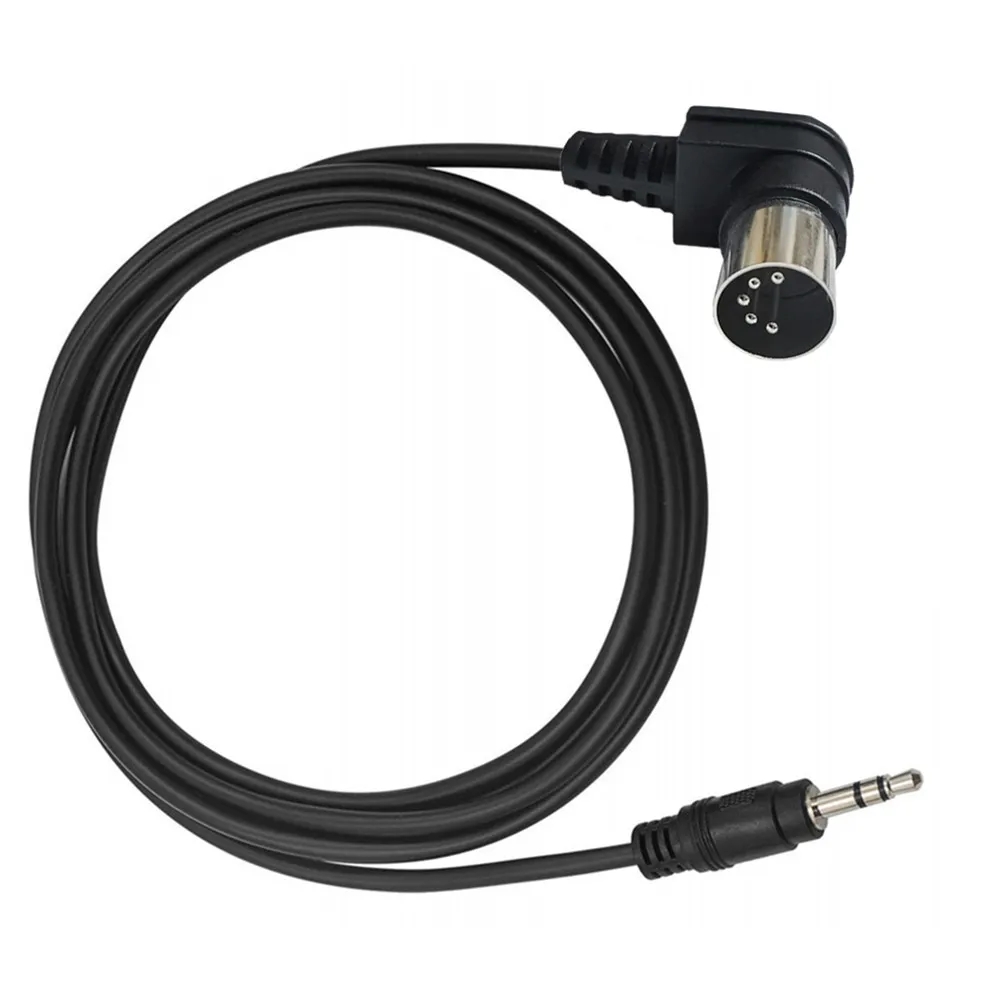 Cable de codo de ángulo recto DIN de 5 pines, Conector estéreo de 3,5mm, Audio macho a MIDI, enchufe MIDI macho de 5 pines, alta calidad