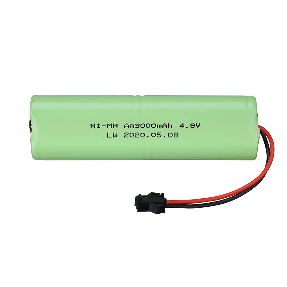 Bateria 4.8v 3000mah nimh + 4.8v carregador para brinquedos rc carros tanques robôs barcos armas ni-mh aa 4.8v bateria recarregável