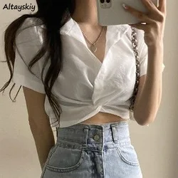 Blouses Women Turn-down Collar Casual Tender Ladies Female Elegant Girls Student Streetwear Fashion Ulzzang Stylish Blusas Top