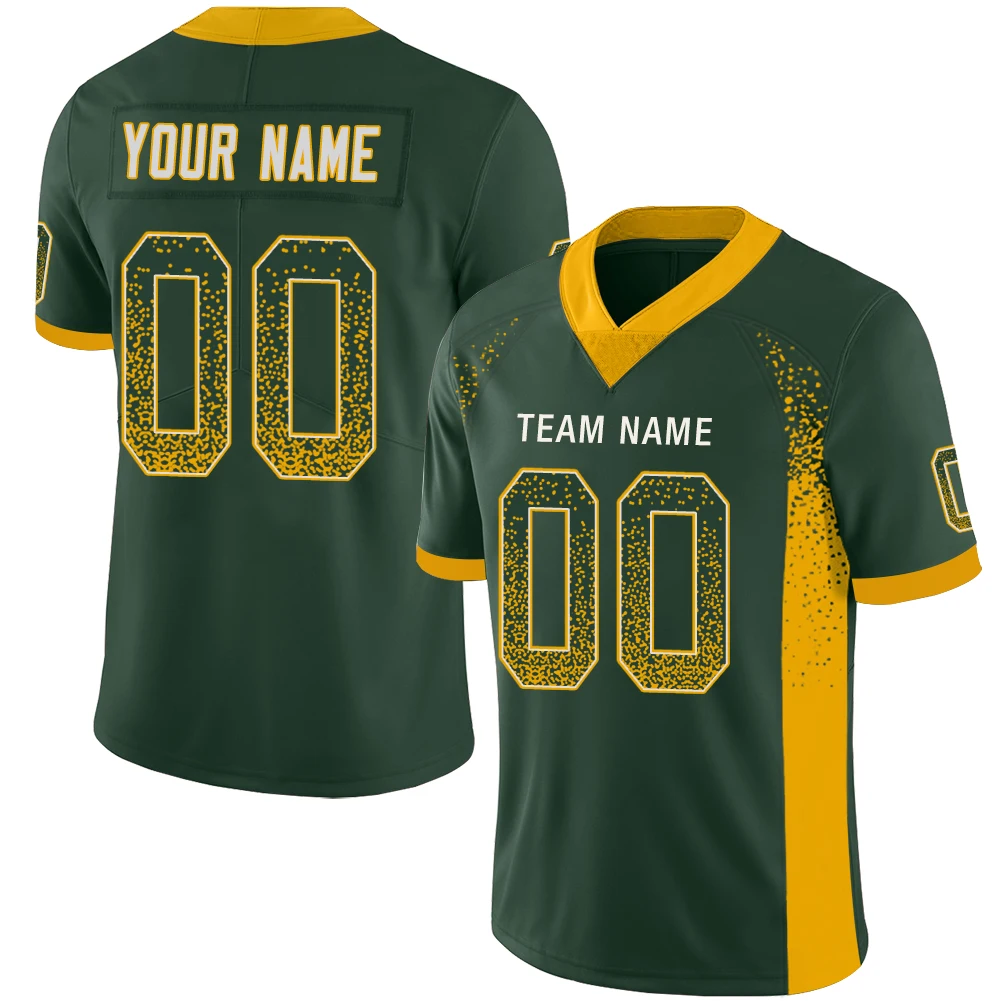 Custom Football Training Shirt Jersey Gradient Printed Team Name Number Football Shirt for Kids/Men Rugby Jersey