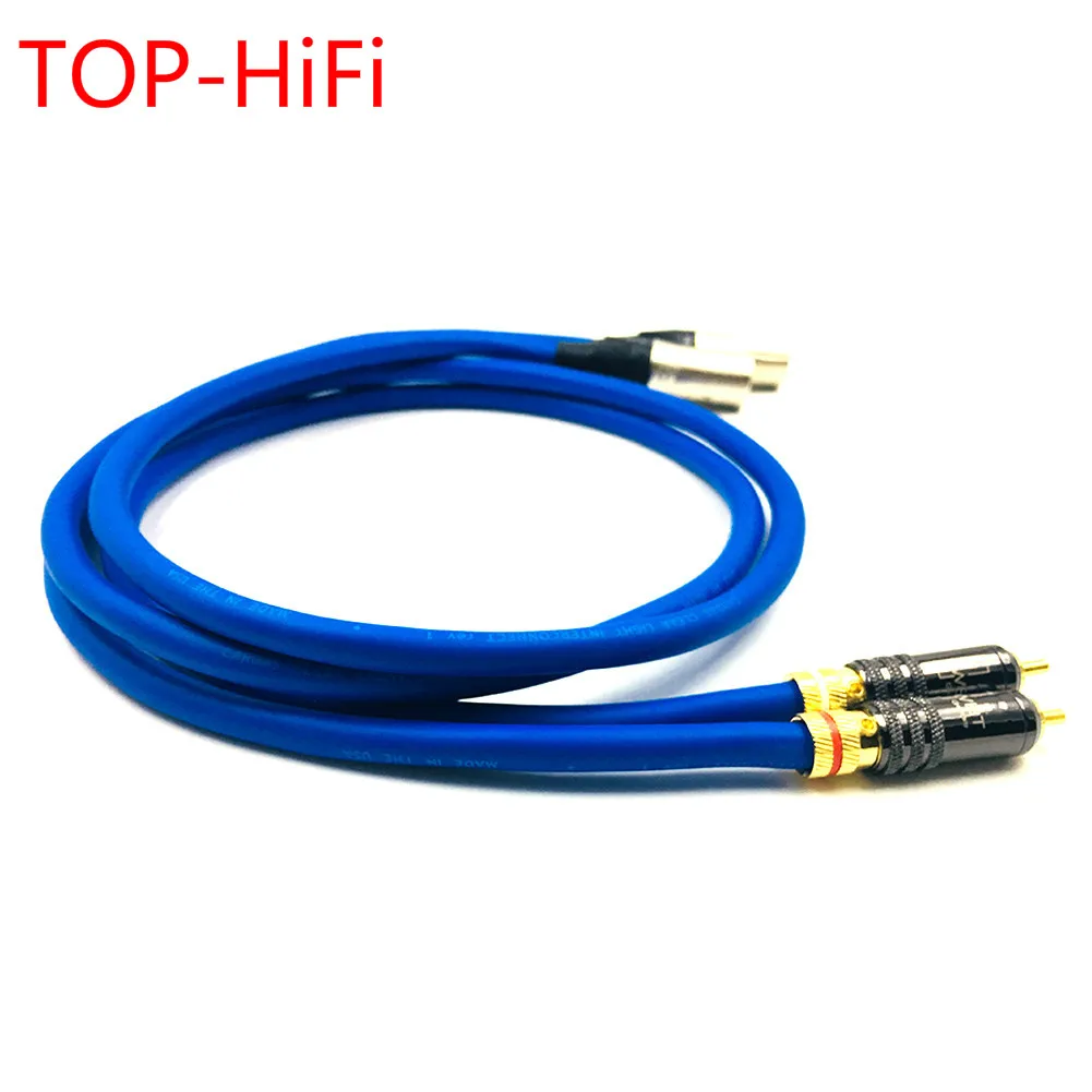 

TOP-HiFi Pair WBT-0144 RCA to XLR Male to Male Balacned Audio Interconnect Cable XLR to RCA Cable with CARDSA Clear-Light-USA