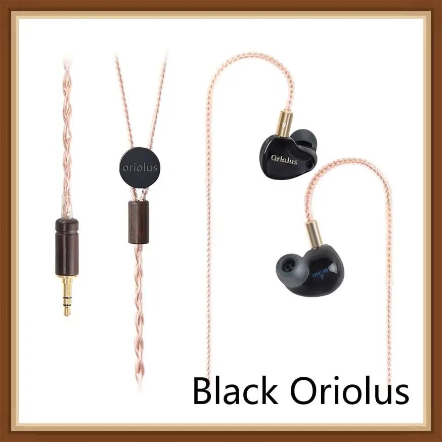 

Oriolus Black Oriolus 1DD+3BA Earphone Demark Sonion BA Driver+10mm Custom Dynamic Driver HiFi IEM Music Monitor Earbud Earphone