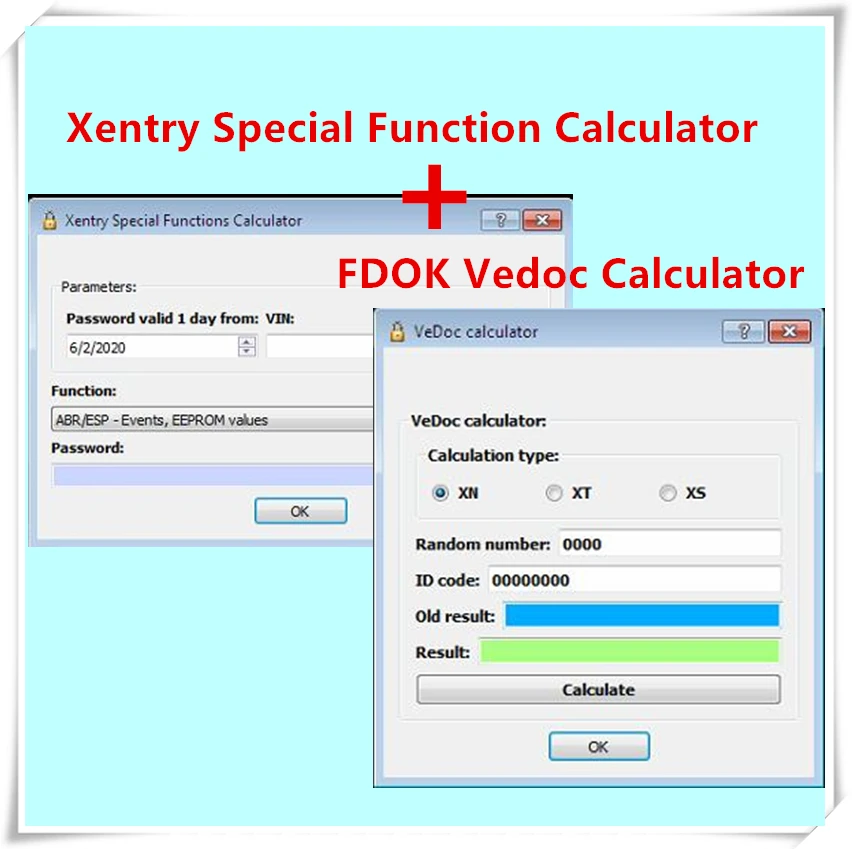 HOT SELL Newest DAS X.entry Special Function Calculator FDOK Vedoc Calculator Keygen for MB Star C3 C4 C5 C6