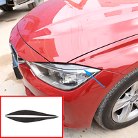 For BMW 3 4 Series F30 F32 F33 F36 2013-2018 Car Accessories 2 Pcs Real Carbon Fiber Front Fog Lamp Strips EyeLid Trim