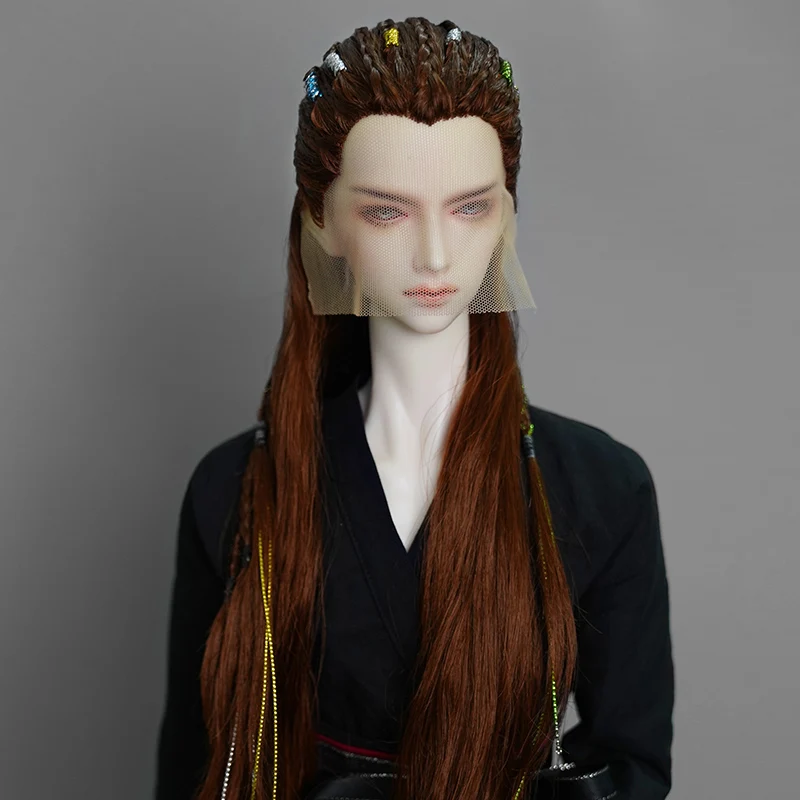 1/3 Scale BJD Wig Ancient Costume Hanfu Doll Accessories Vintage Samurai Handmade Braids Wigs For BJD/SD SD17 SSDF Uncle C1654