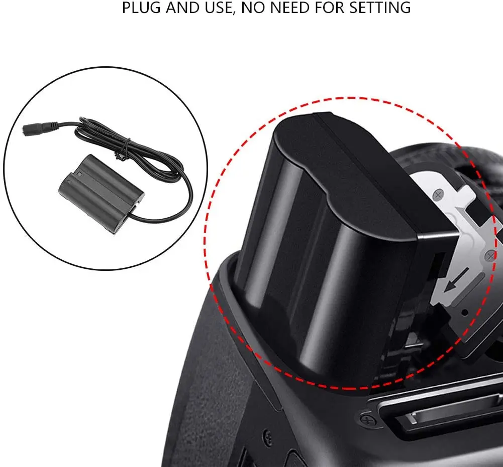 EN-EL15 manequim bateria com adaptador de alimentação ca carregador kits para nikon d800 d810 d500 d600 d610 d750 d7000 câmeras EP-5B