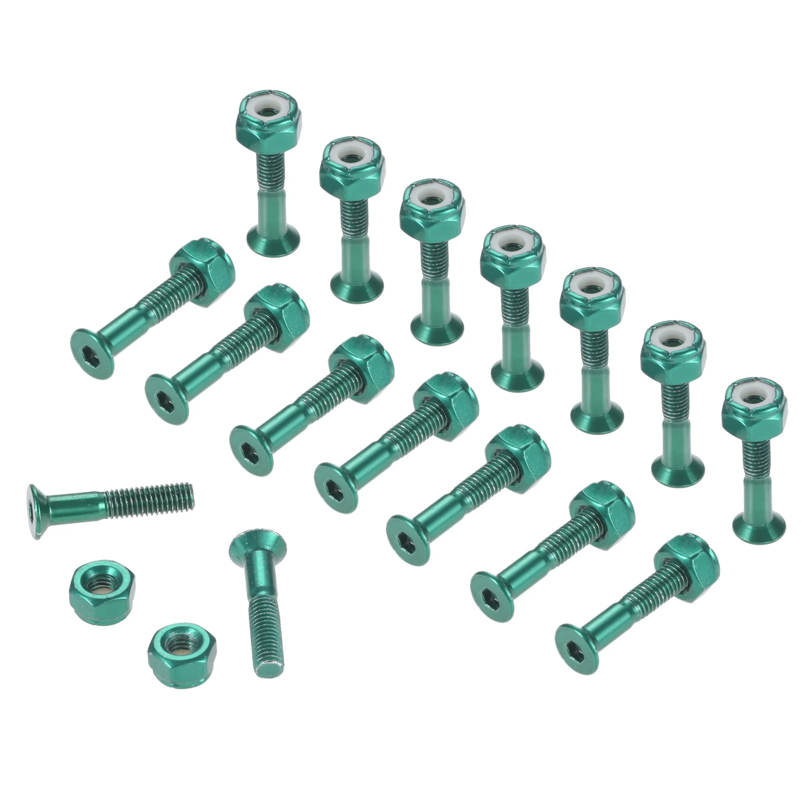 Tornillos de acero al carbono para monopatín, Tuercas para monopatín de tabla larga, juego de herramientas de repuesto de puente, tornillos de uñas,