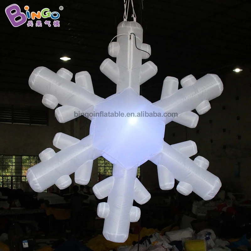 

Hot Sale 2.5m Inflatable Lighting Colorful Snow Shape LED Lighting Air Filled Christmas Item Toy For Decorarion Party Or Event