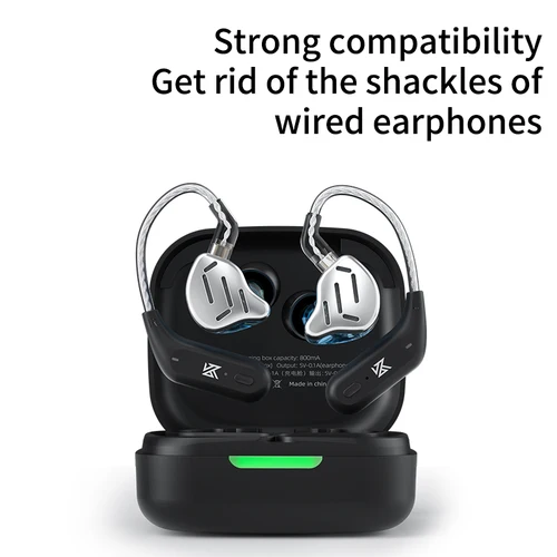 KZ AZ09 5,4 Bluetooth TWS módulo auriculares Cable de actualización inalámbrico HIFI gancho para la oreja conector estuche de carga Airbuds deporte Gamer