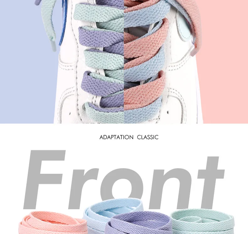 1 Pair 4 Colors Air Force One Sneakers Shoelaces AF1/AJ Shoe Laces Cotton Flat Shoe Lace 120/140/160 CM Laces for Shoes Shoestri