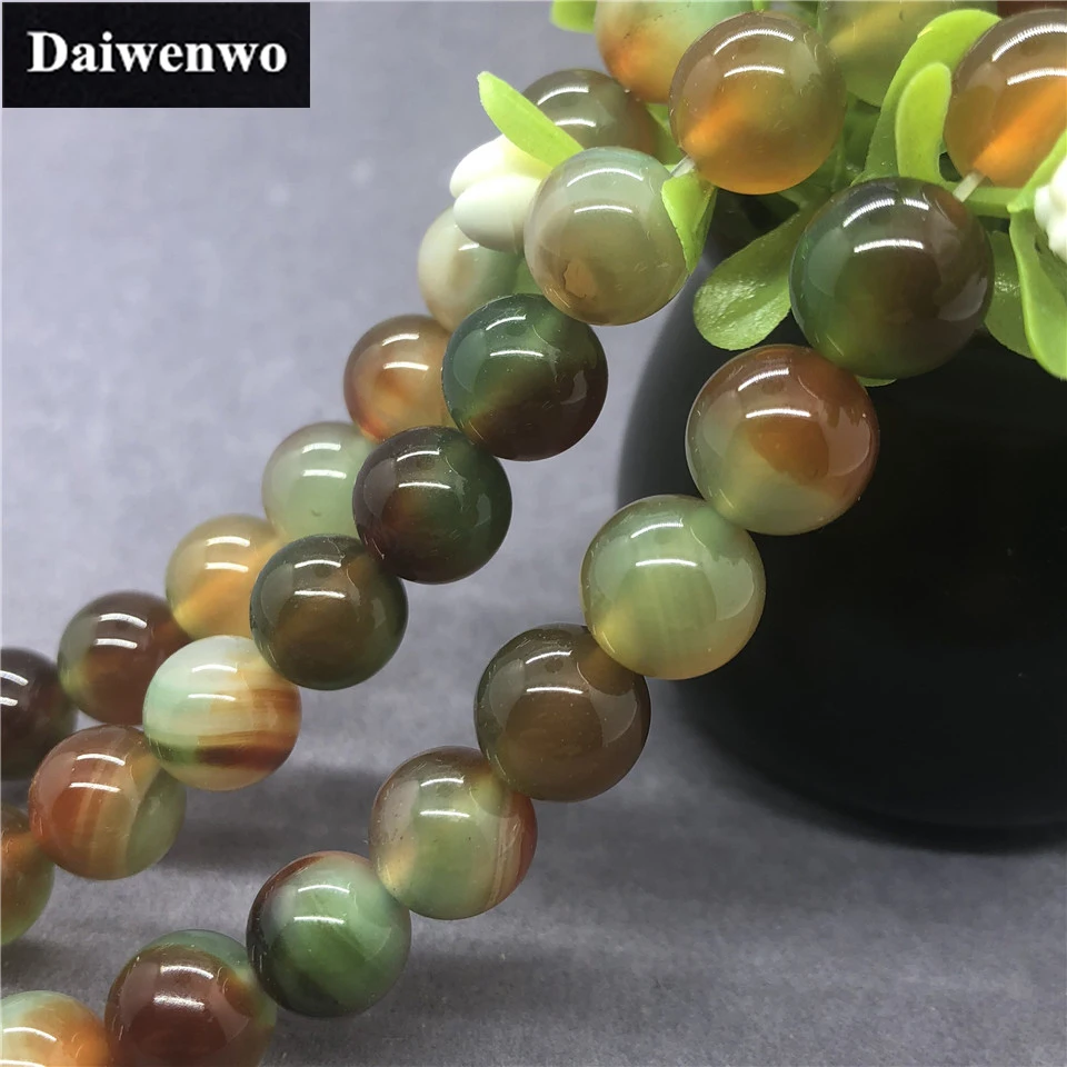 Malachite Agate Beads 4-14mm Round Natural Loose Stone Bead Diy for Necklace