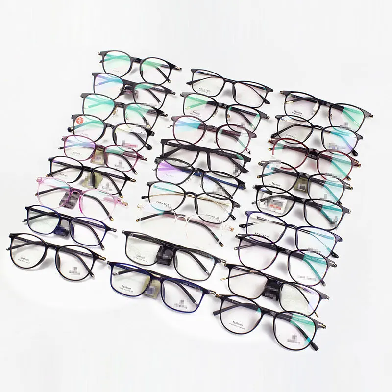 Cubojue 10 Pcs/lot Wholesale Glasses Frame Men Women Sale in Lot Eyeglasses Man TR90 Woman\'s Points Black High Quality Cheap