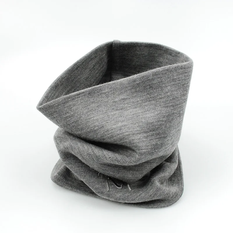 

100% Merino wool thermal neck gaiter Women Men kids Wool neckchief tube Headbands outdoor double layer ring collar muffler