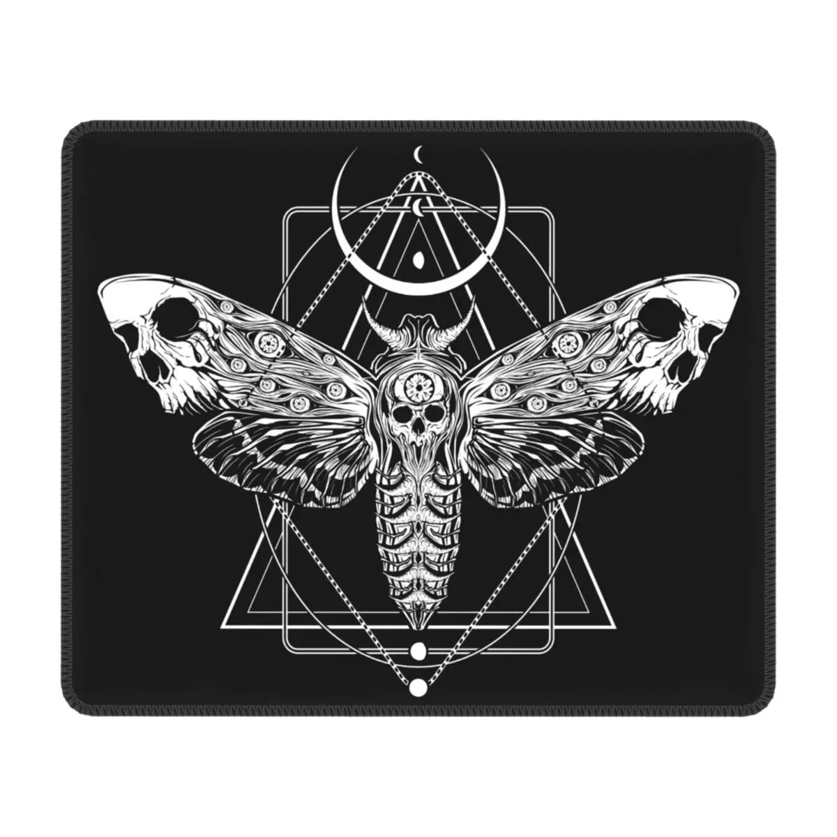 Surreal Death Moth Mouse Pad Square Non-Slip Rubber Mousepad Silence Of The Lambs Gothic Witch Gamer Laptop Computer Mouse Mat