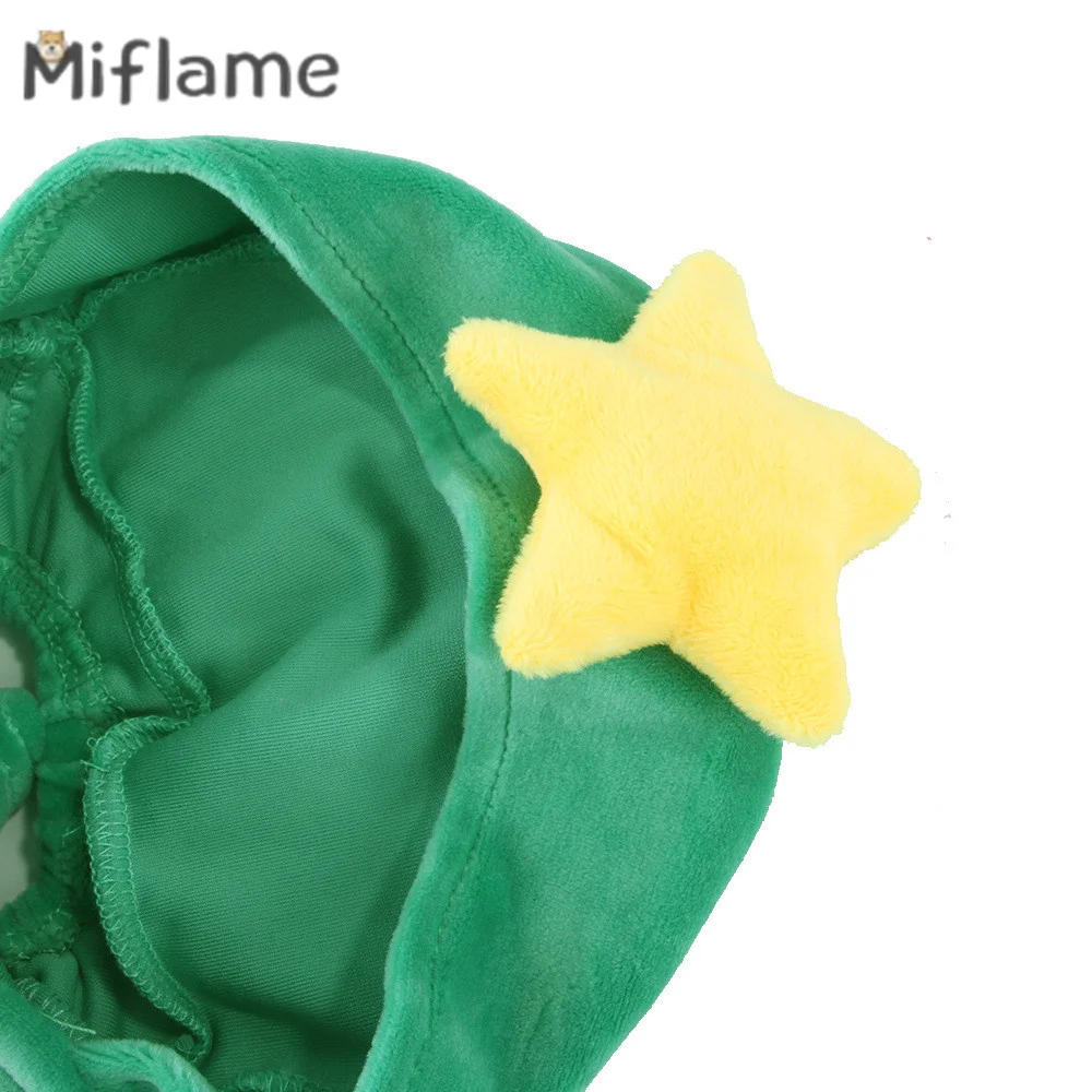 Miflame Dog Christmas Hats Festival Party Puppy Supplies Xmas Tree Small Dogs Accessories Pomeranian Winter Warm Pets Cats Hats