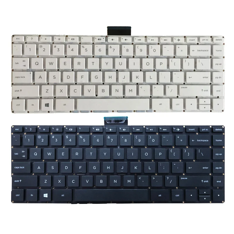 US Laptop Keyboard For HP Pavilion 14-ax 14-ax000 14-ax100 14-AX020CA 14-AX030WM 901658-031 NSK-CX3SQ White/Black Without frame