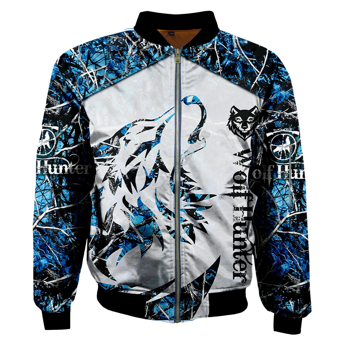 Men For Women Winter Bomber Jackets Wolf Hunter 3D Printed Autumn Winter Zipper Galaxy Flight Jacket Casual Unisex Harajuku Coat