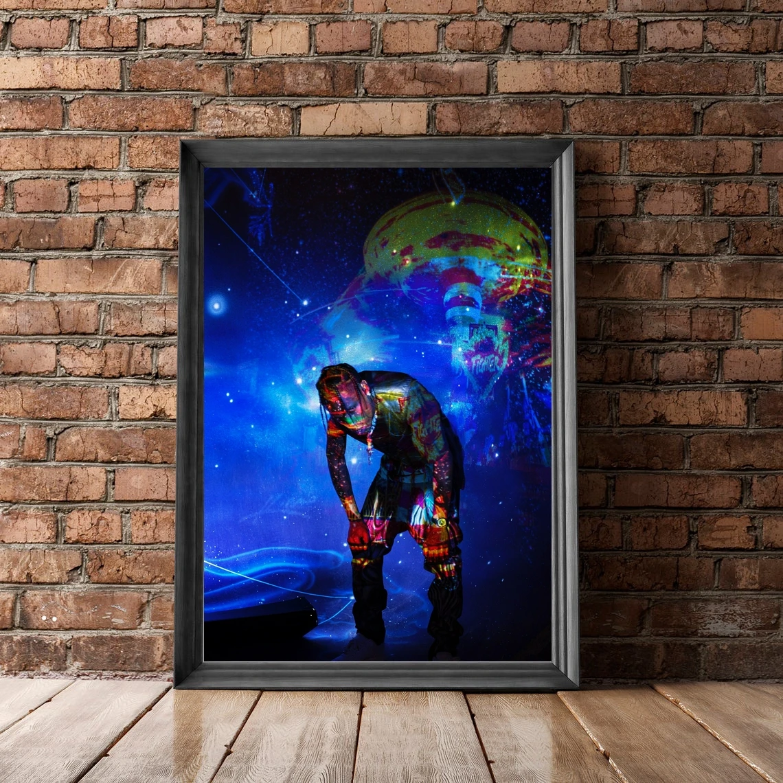 Travis Scott Music Album Canvas Poster Hip Hop Rapper Pop Music Star Home Wall Painting Art Decoration (No Frame)