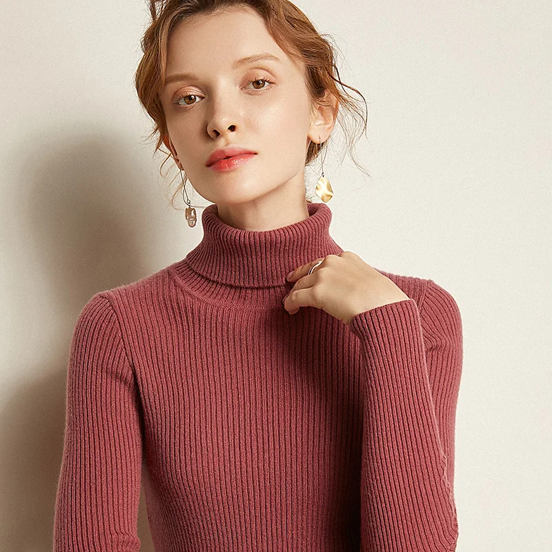 2023 New Turtleneck Cashmere Sweater Women Winter Sweaters  Women Cashmere Sweater Knitting Pullovers Female Sweater