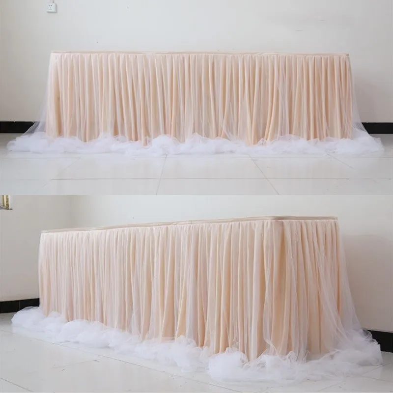 Tulle Tutu Table Skirt for Party Wedding Home Decoration Birthday Party / Baby Shower Table Skirt