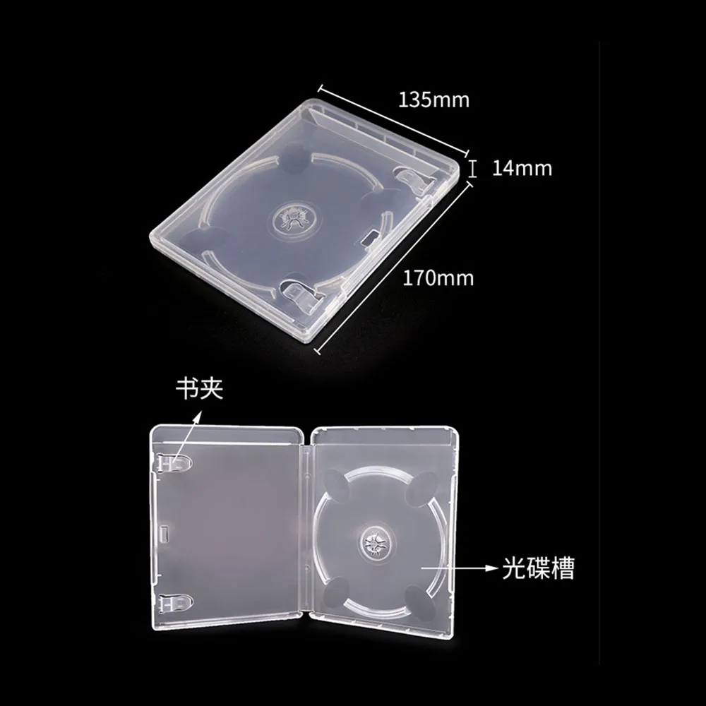 100 Stück transparente weiße CD-Box-Spielhülle für PlayStation PS3