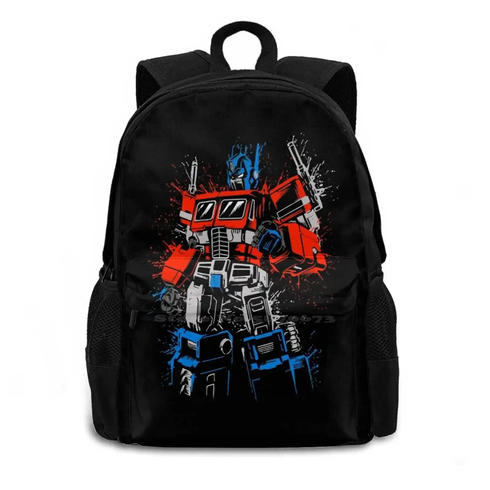 Đầm Xòe Thủ Túi Dây Rút Ba Lô Dành Cho Nam Nữ Cô Gái Tuổi Teen Đen Optimus Prime Anime Autobot Decepticon Nhật Bản Otaku