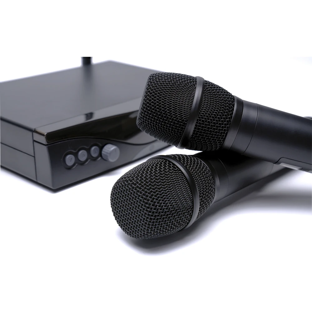Professional UHFระบบไมโครโฟนไร้สายความถี่ปรับคาราโอเกะYUEPU RU-D230