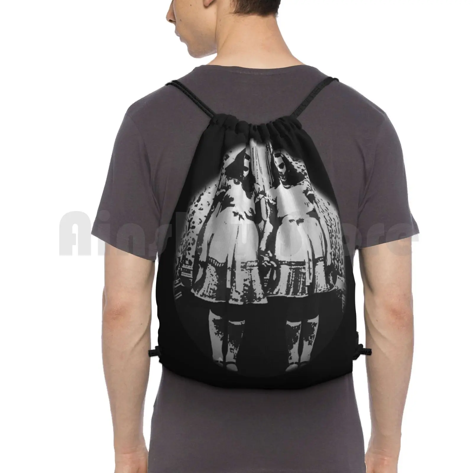 

Twins Backpack Drawstring Bags Gym Bag Waterproof Stephen King Movie Iconic Redrum Jack Overlook