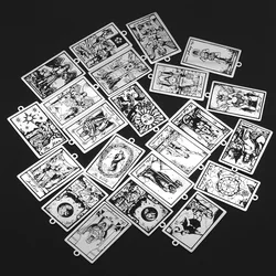 22pcs/set Tarot Card Stainless Steel DIY Pendant Charms Wholesale Connectors Finding Supplies Factory Price Never Fade